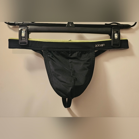 2xist Other - 2(X)IST NWT Sliq Micro Y-Back Thong - Black with Yellow Trim - Small Size 28-30